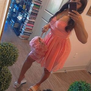Coral colored dress